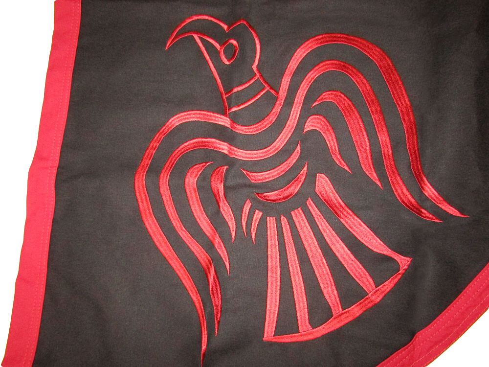 3×4 Viking Raven Red Black 100% Cotton Premium Flag Large 3’x4′ Grommets 2 clips