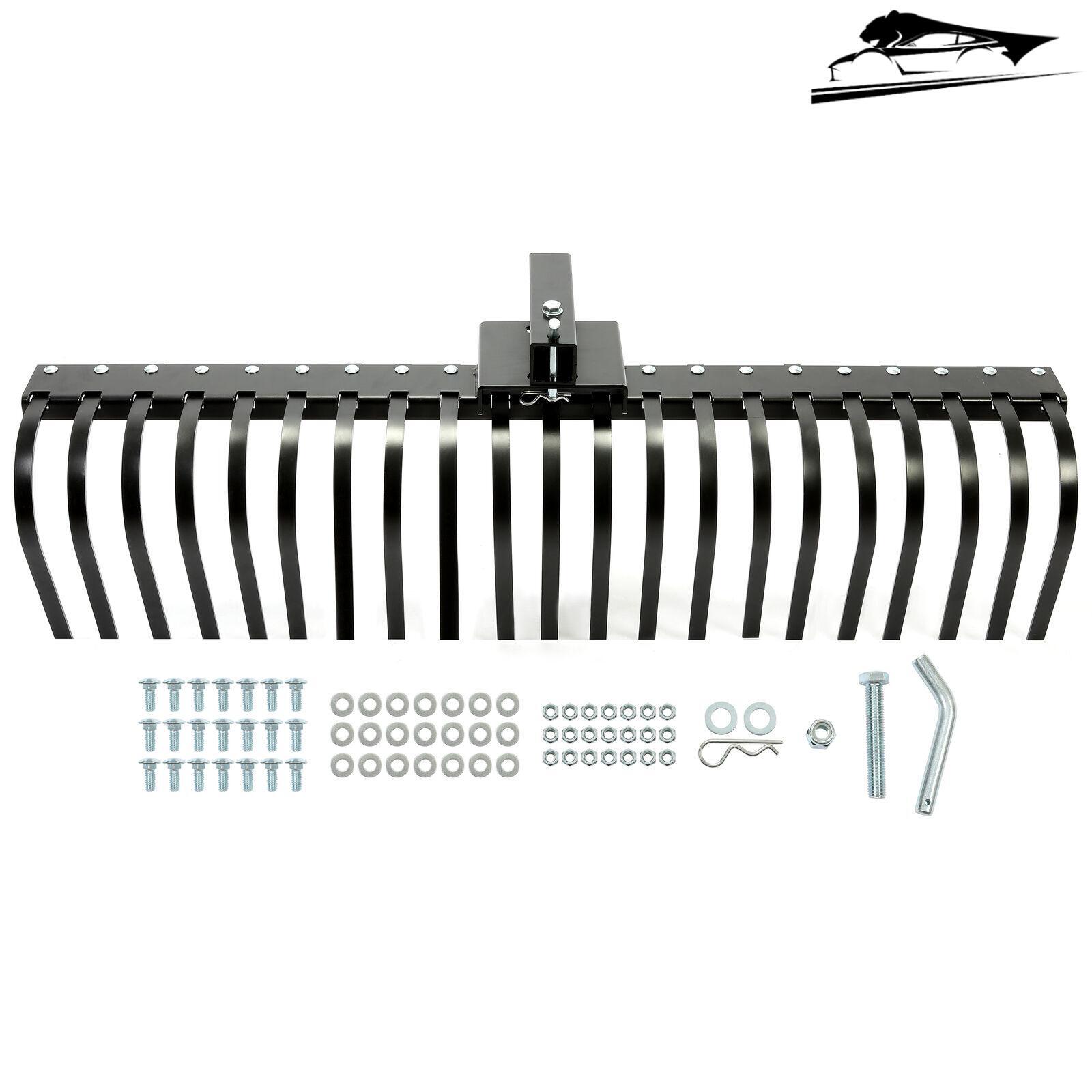 3 Point Landscape Rake 5′ For ATV UTV SXS Compact Tractors 2″ Hitch Receiver