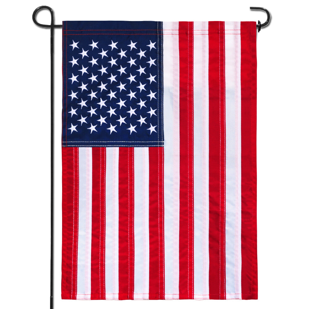 Anley American US Garden Flag USA Patriotic Yard Flags Embroidered 18×12.5 in