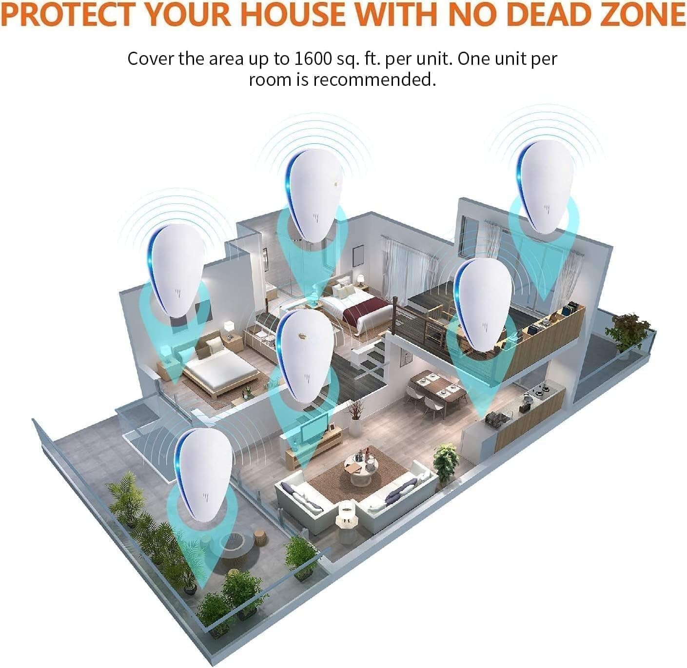 4PCs Ultrasonic Pest Reject Home Control Electronic Repellent Rat Mice Repeller