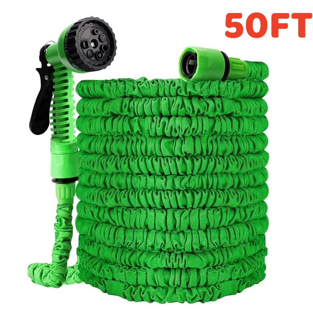Expanding Expandable Flexible Garden Water Hose w Spray Nozzle 50/100FT Stronger