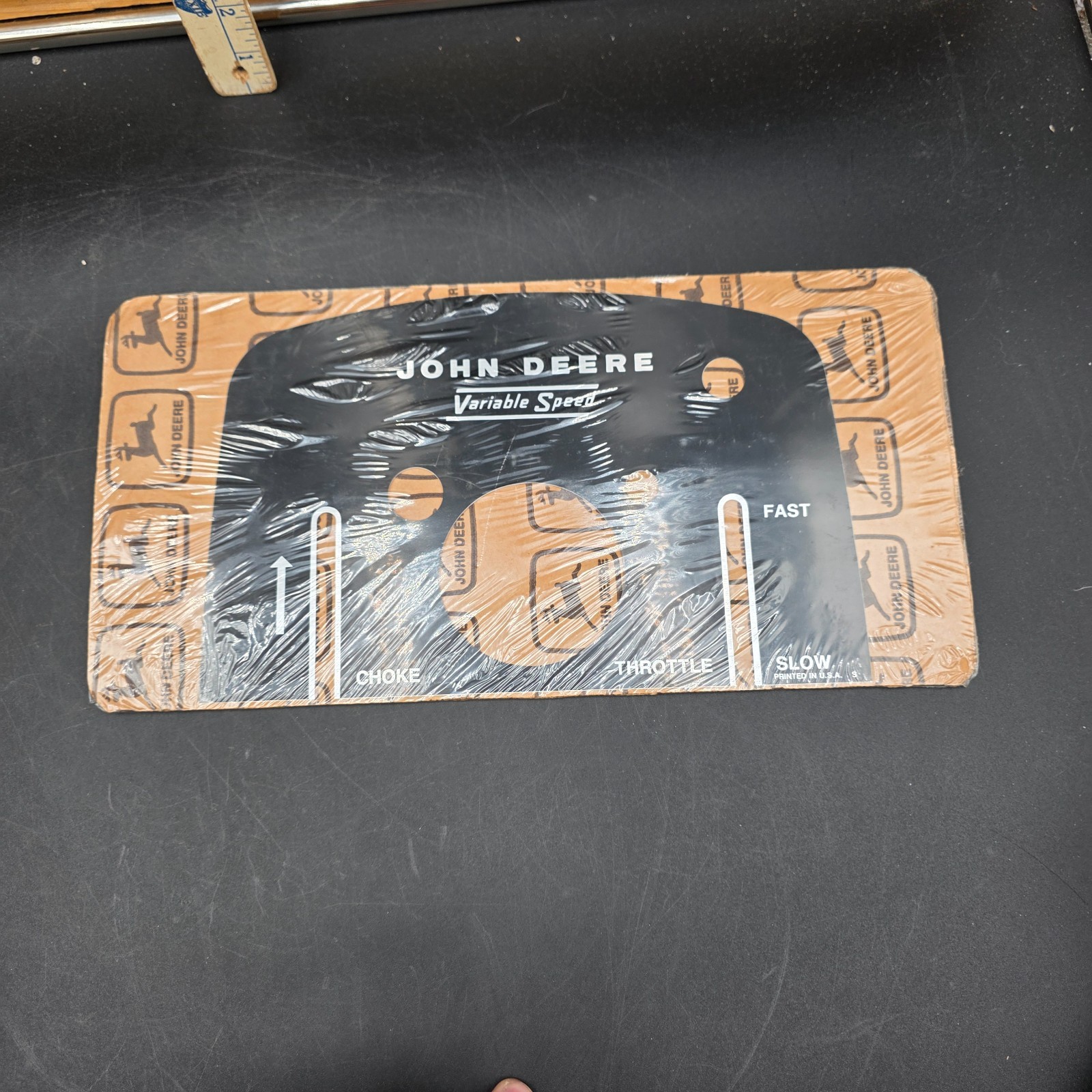 Vintage NOS SEALED Silver & Black Variable Speed Decal 980608DY2