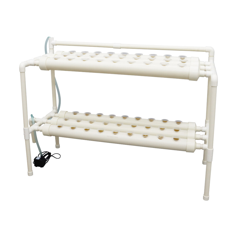 Hydroponic Grow Kit 54 Sites Flow Deep Water Culture with Water Pump Basket 110v