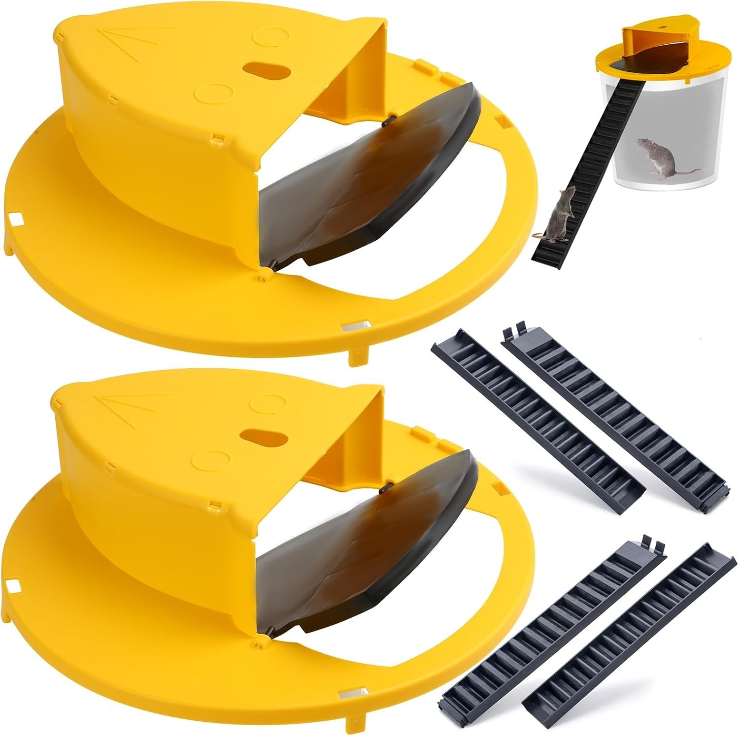 4-PACK Bucket Lid Mouse Rat Trap Bucket Mousetrap Catcher US FAST SHIPPING