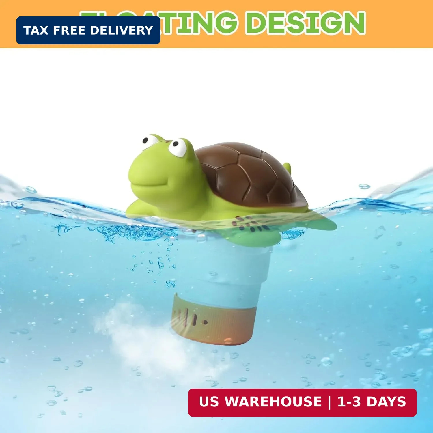 Mini Floating Chlorine Dispenser Holder Fits 1 Inch Chemical Tablets ONLY,Pool C
