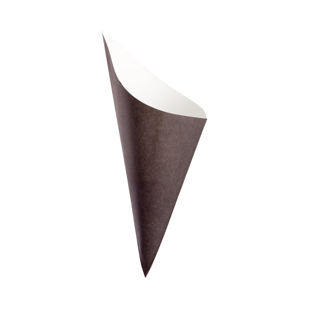 Restaurantware Conetek 10″ Black Eco-Friendly Finger Food Cones – 100 Pack