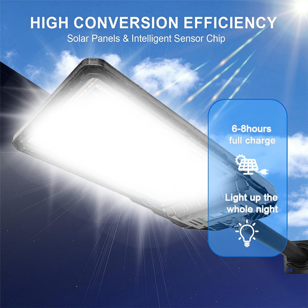 Commercial 99000000LM LED Outdoor Dusk to Dawn Solar Street Light Road Area Lamp