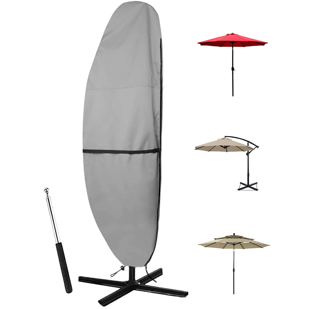 Patio Umbrella Parasol Canopy Cover – Waterproof Outdoor with Sturdy Zipper