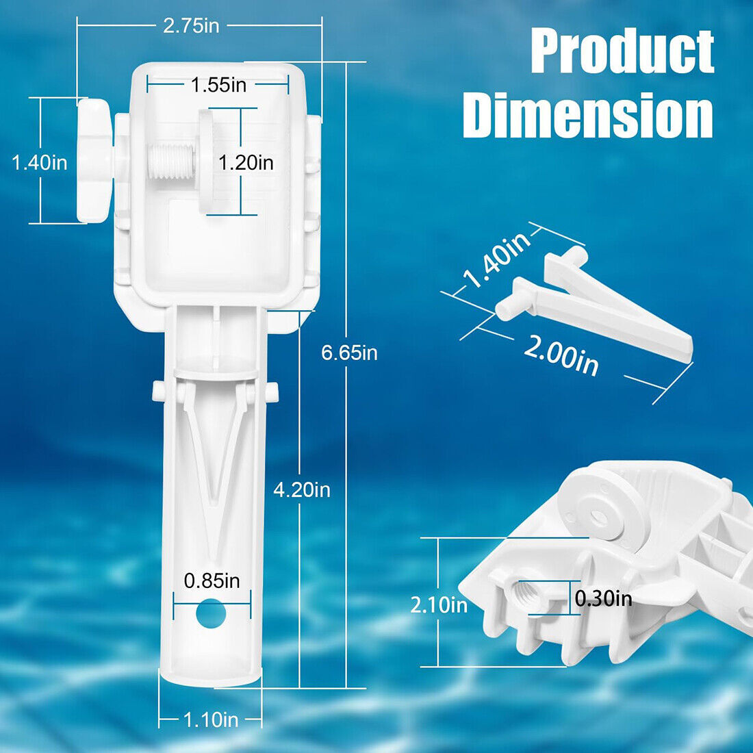 Tablet Holder Tab Holder with EZ-Clip Handle for Swimming Pool Maintenance