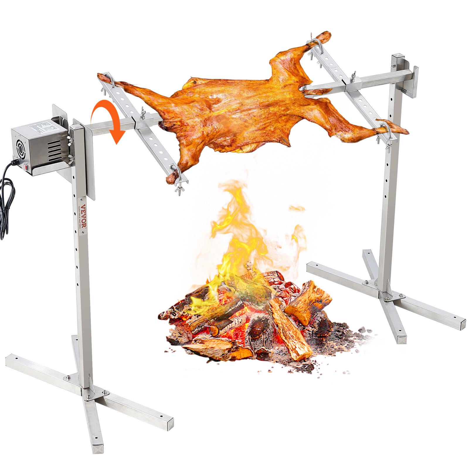 VEVOR 55″ Electric BBQ Rotisserie Grill Kit Stainless Steel Grill 90lb Pig Lamb
