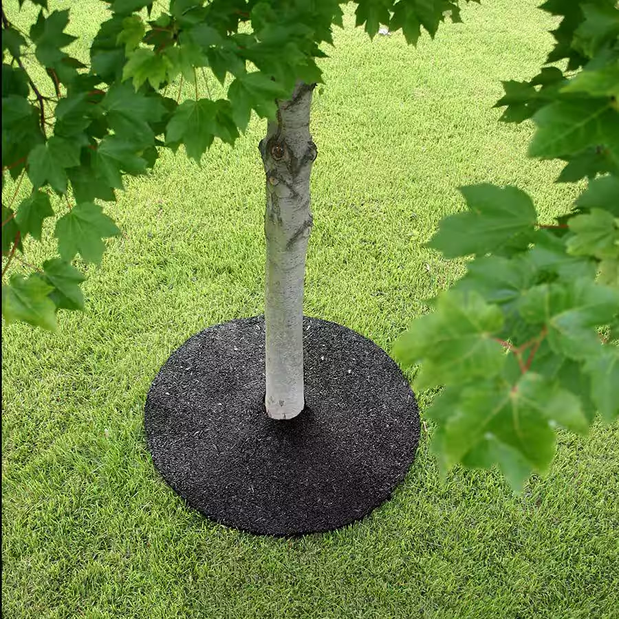 24 In. Black Recycled Rubber Tree Ring (3-Pack)