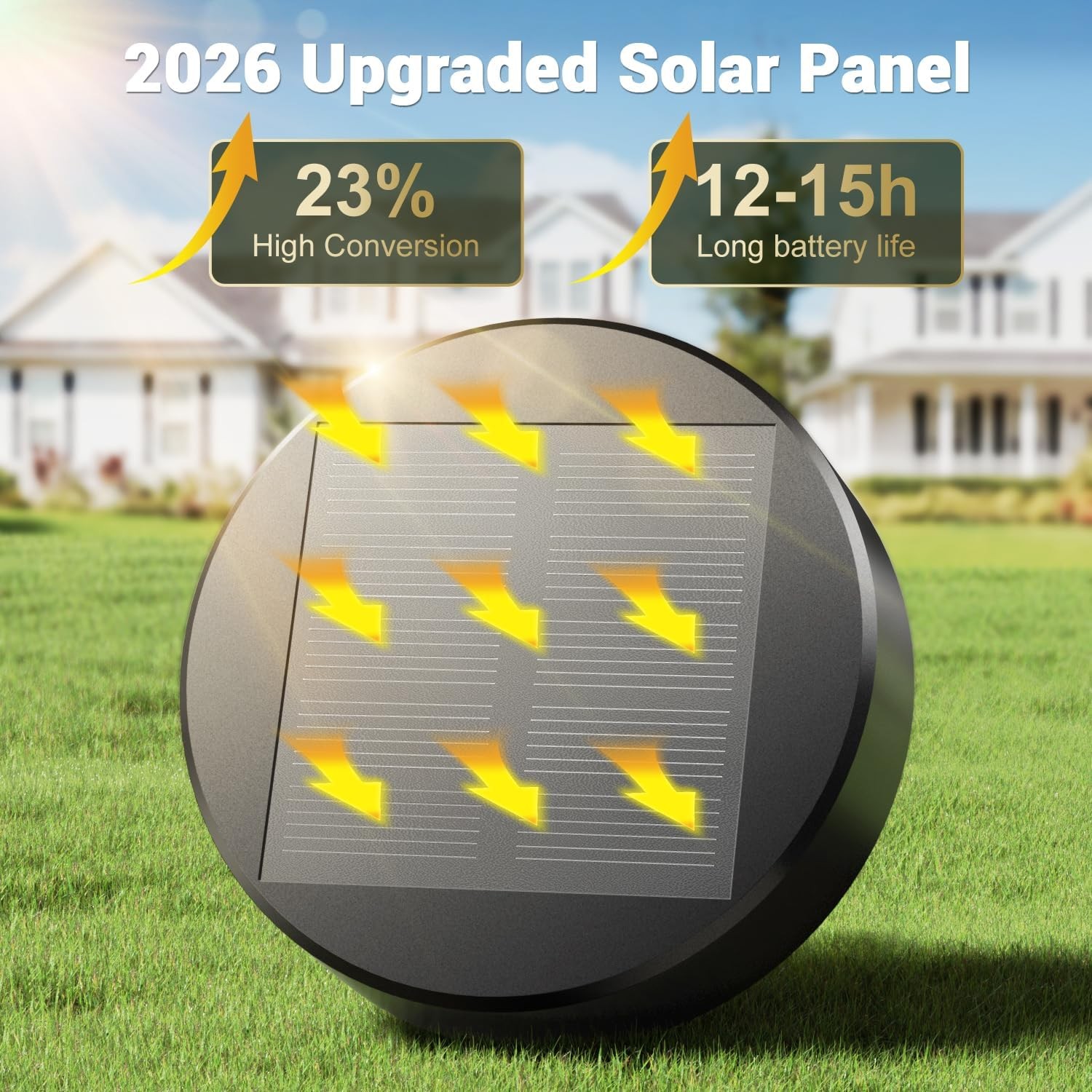 Rugged LED Solar Garden Lights IP65 Landscape Lighting for Driveway Walkway Yard