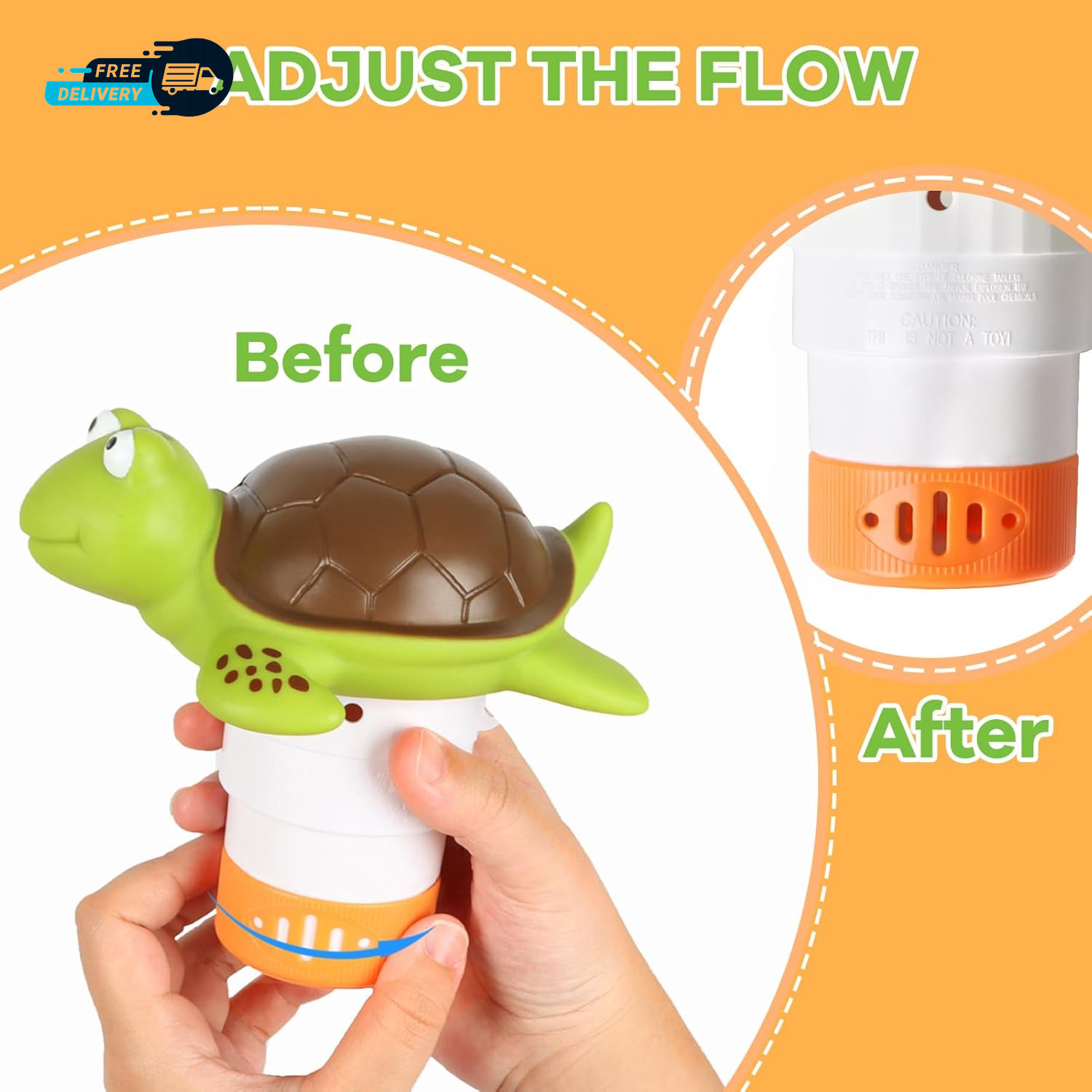 Mini Floating Chlorine Dispenser Holder Fits 1 Inch Chemical Tablets Only Pool