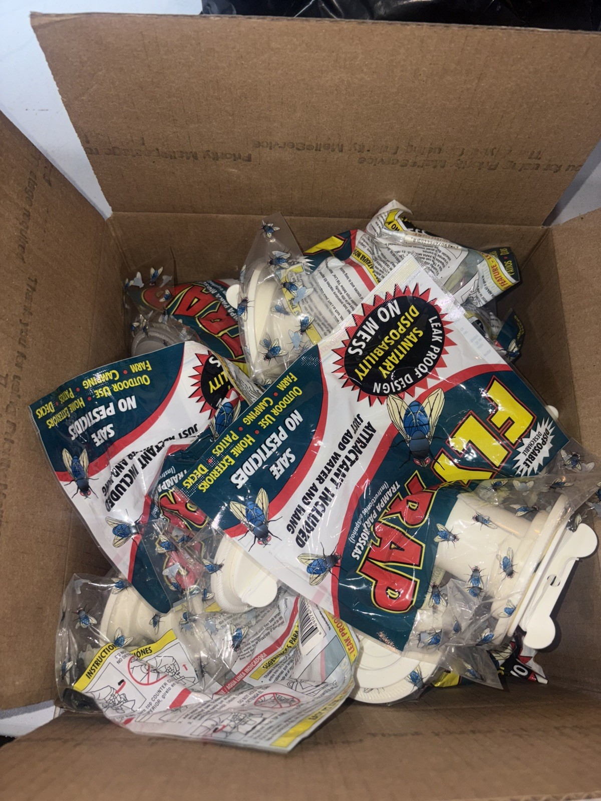 Case of (16) Pesticide-Free Disposable Fly Traps