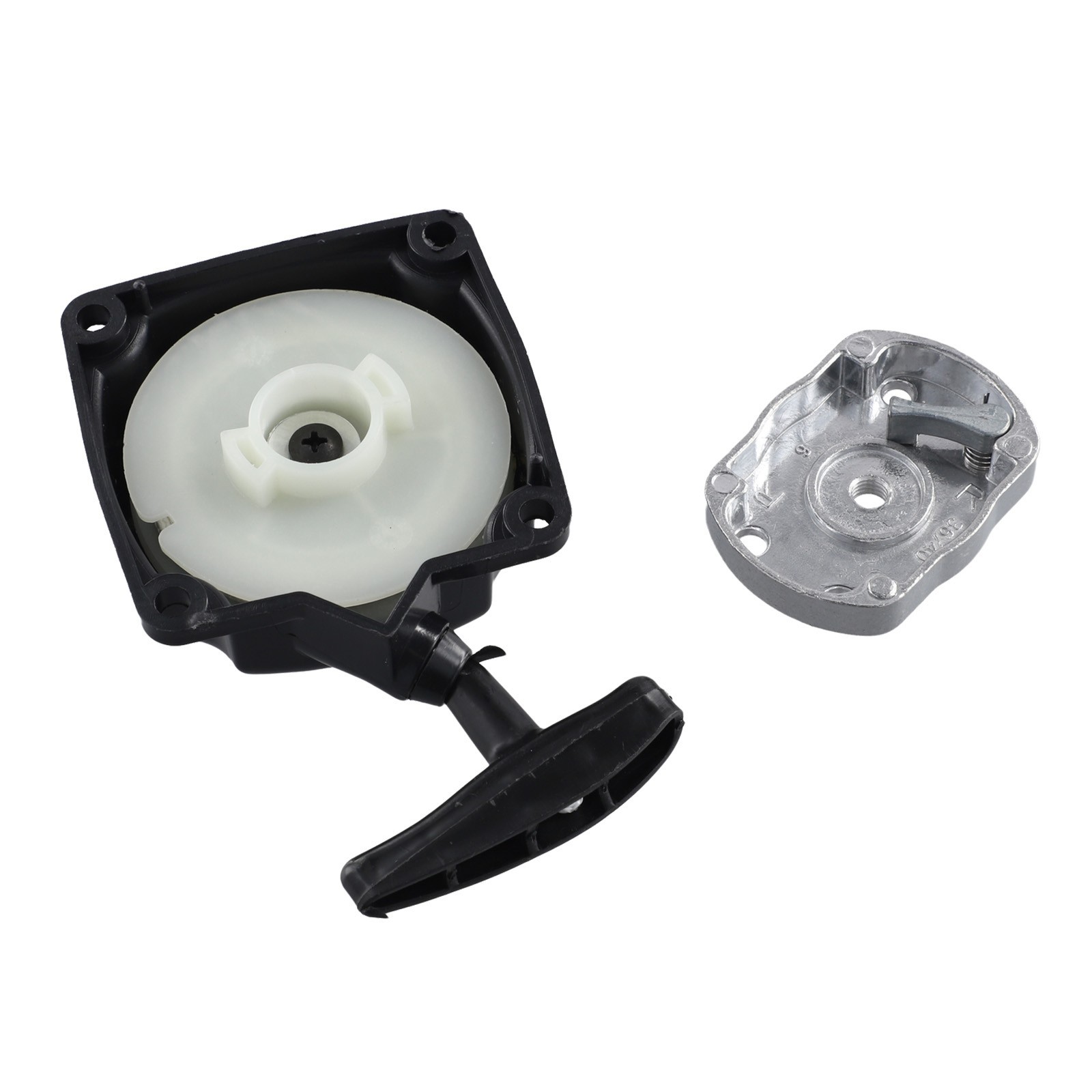 Black and Silver Recoiler for pull Kit for Trimmers and Lawnmowers