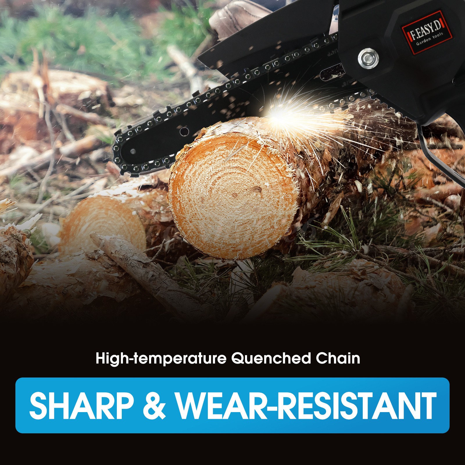 2 in1 Cordless Pole Saw Brushless Mini Chainsaw for Tree Trimming w/ 2 Batteries