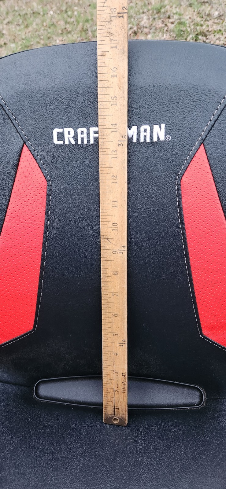 BLEMISH Craftsman Zero Turn Lawn Mower Seat 4 Hole Mount Red Black High-Back
