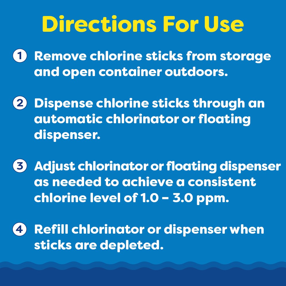 In The Swim 4 Inch Stabilized Chlorine Sticks – 98.6% Trichlor 25 Pounds