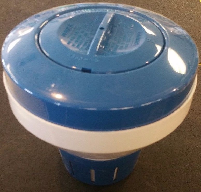 HI QUALITY! Pool Tablet Chlorinator Dispenser 3″ Tablet MP-1929-MA Gray/Blue/Tan