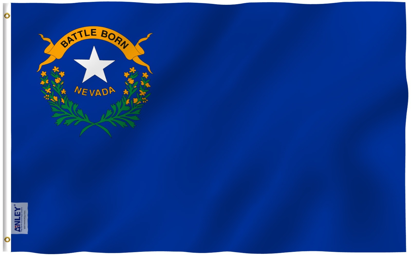 Anley Fly Breeze 3×5 Foot Nevada State Flag – Nevada NV Flags Polyester 3 X 5 Ft