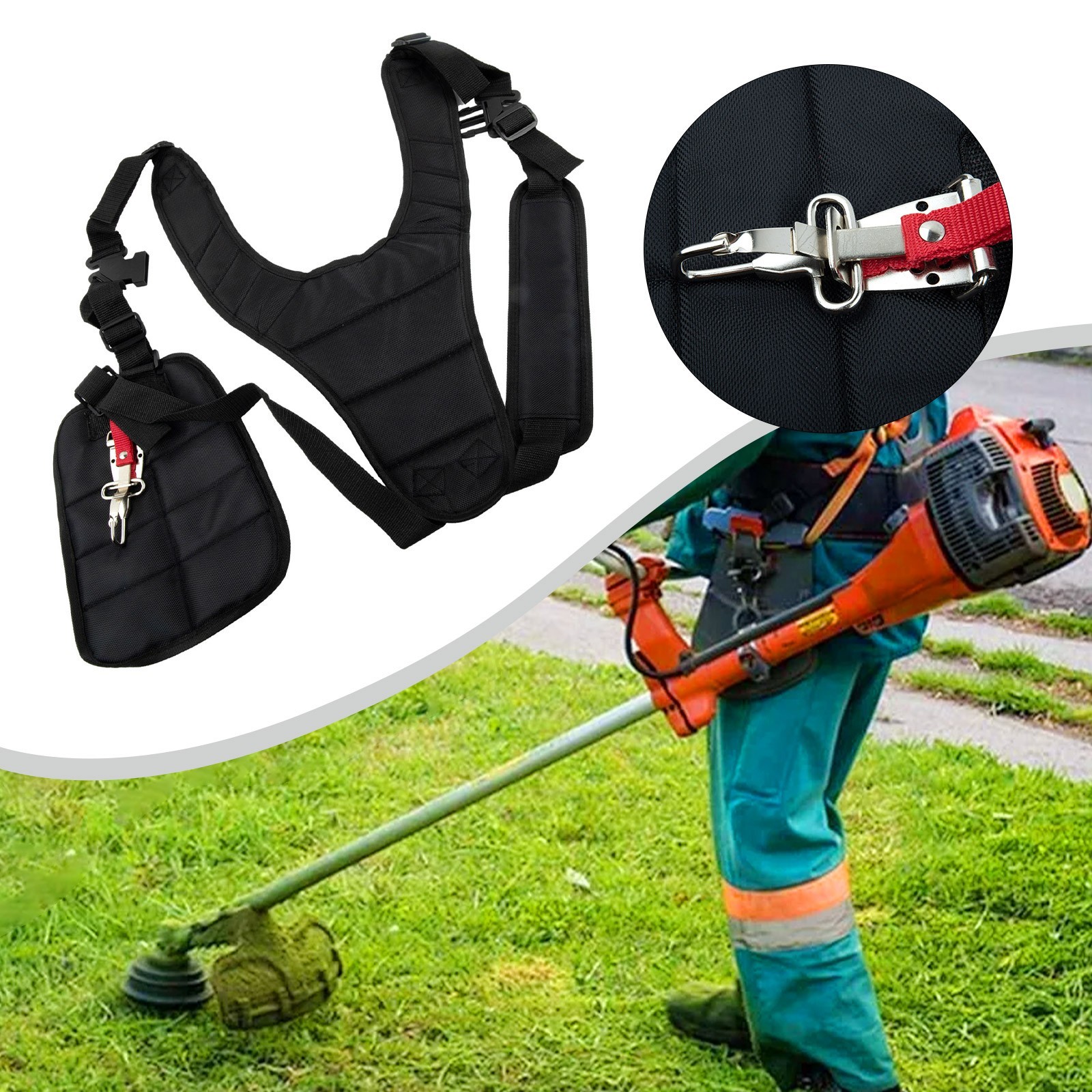 None for Lawn Mower Accessory Straps 1pcs Black Brushcutter Double For Trimmer