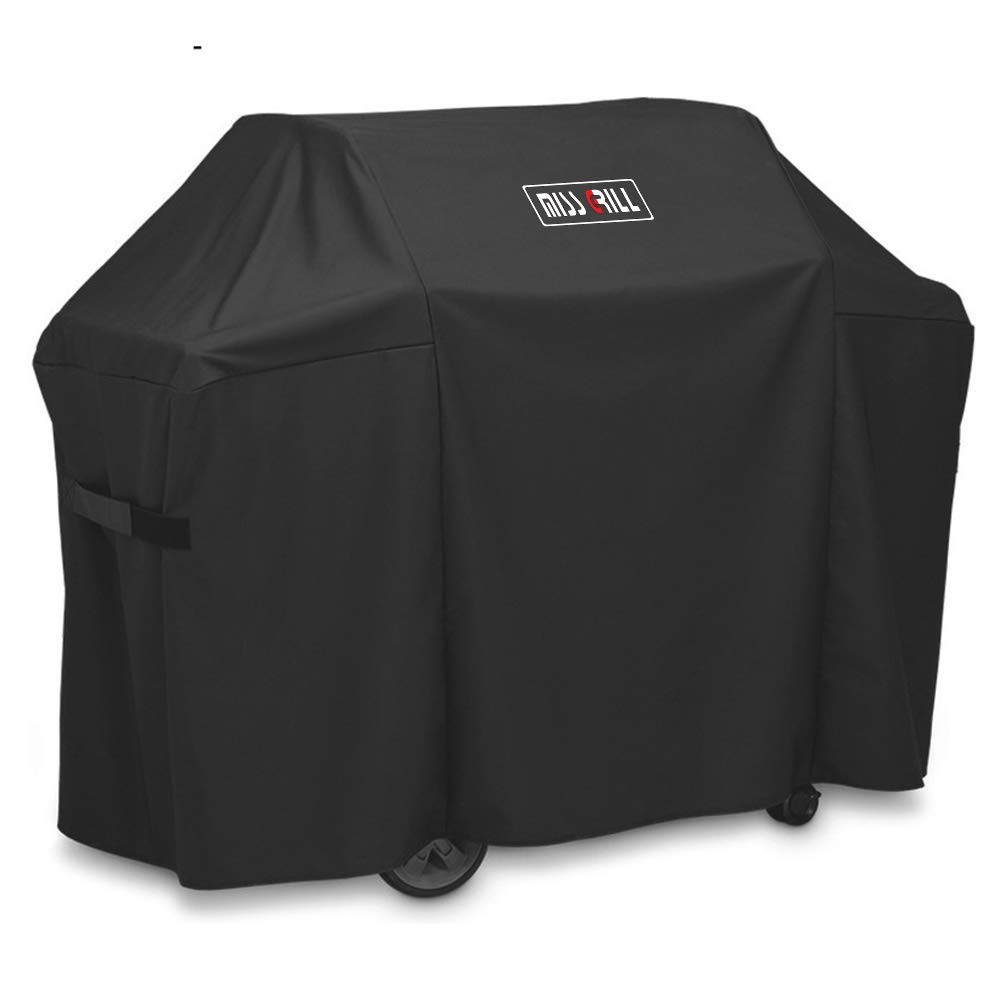 MissGrill 7130 Grill Cover Fits Weber Genesis II 3 Burner and Black
