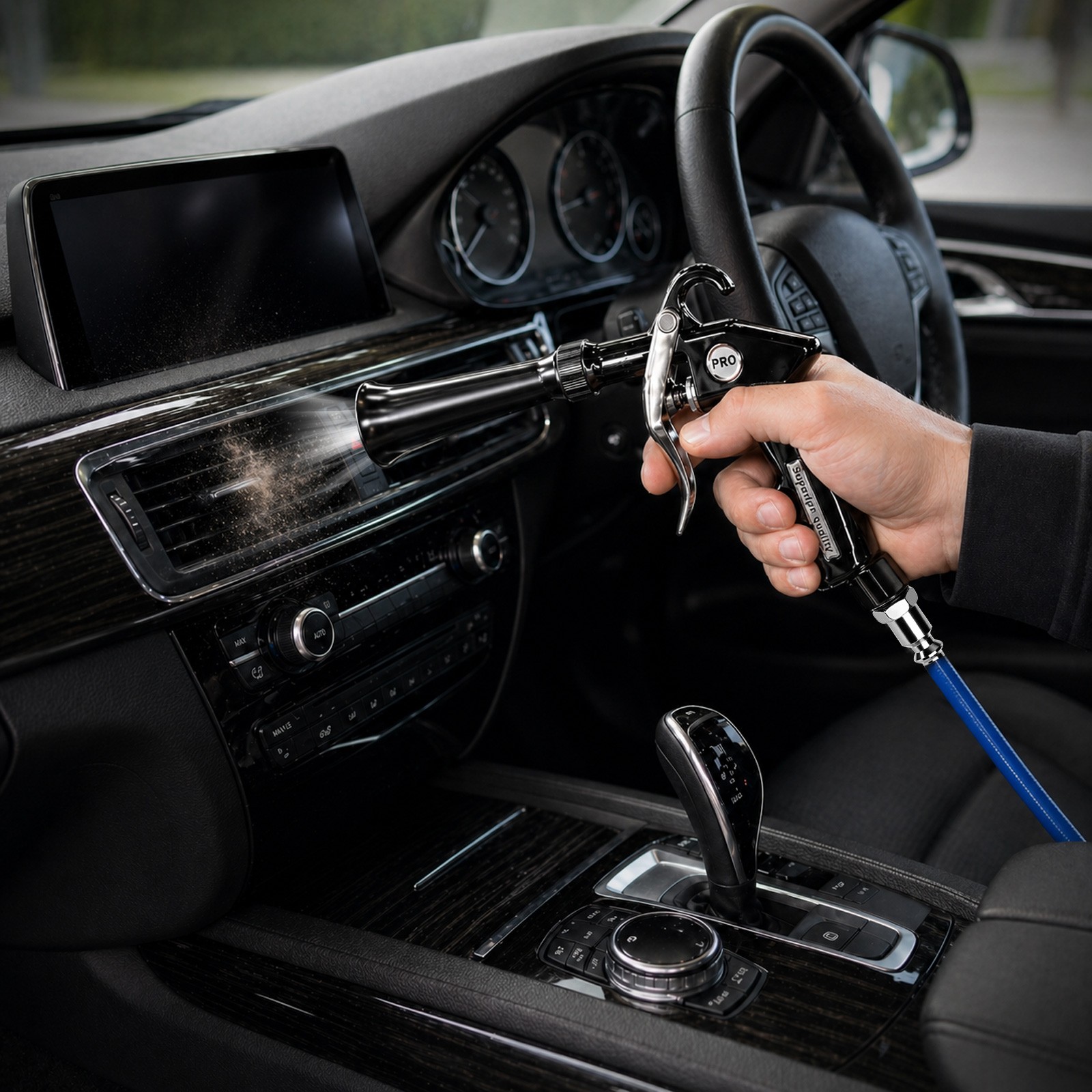 2-in-1 High-Pressure Car Interior Detailing Air Blow Gun Tornado Cleaning Tools