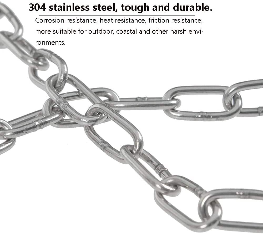 SUS304 Stainless Steel Chain Metal Chain Link Chain Small Light Duty Chain Ut