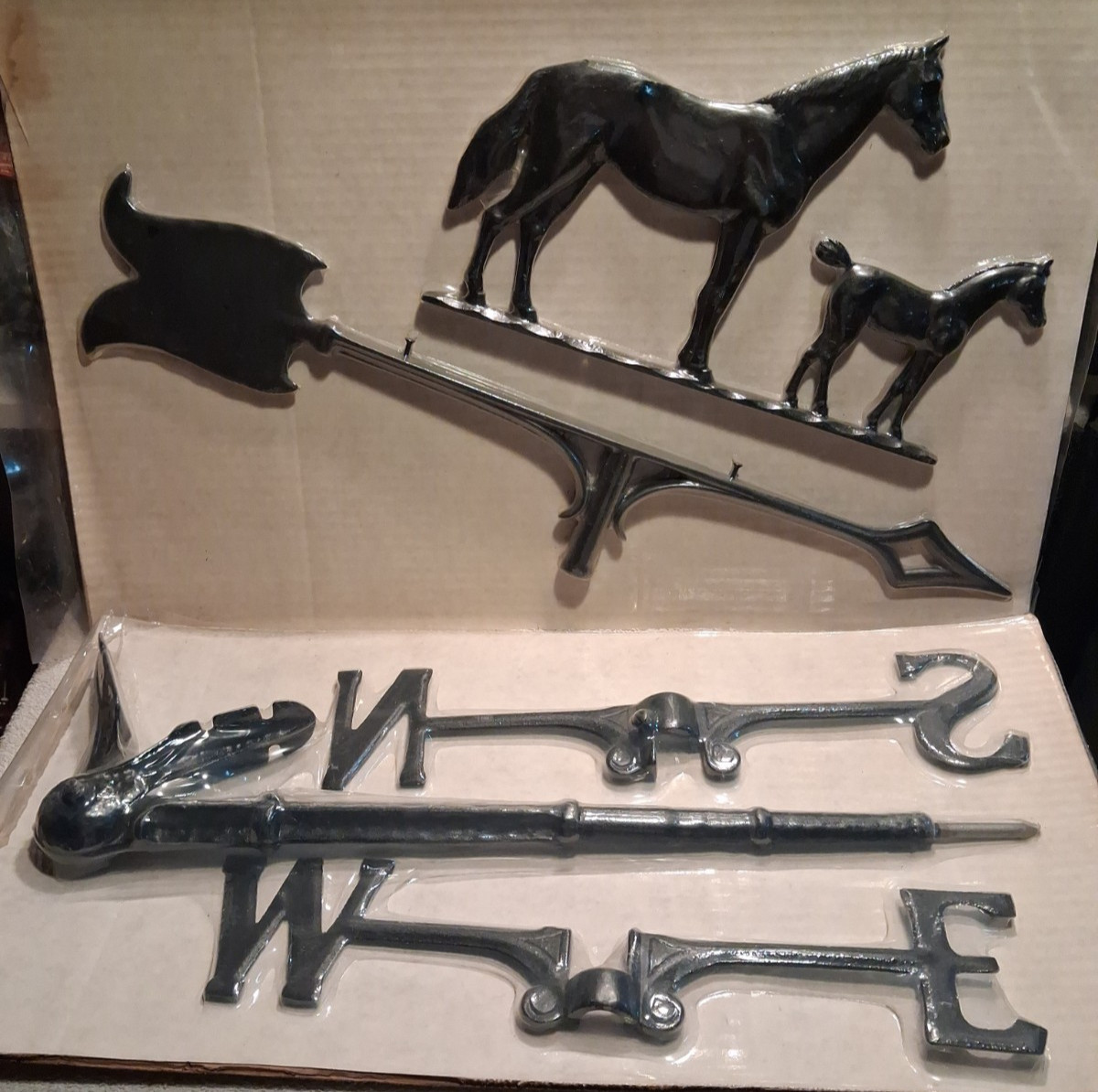 Whitehall Weathervane,Mare & Colt NEW Sealed 1992,Cast Aluminum,Fast Ship,OFFER!