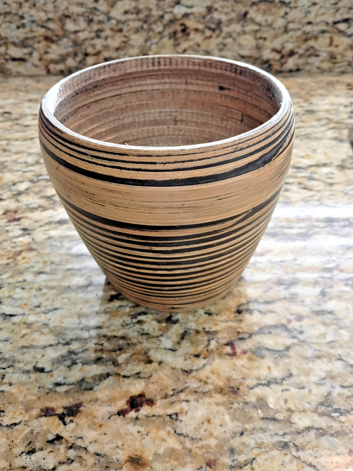 Decorative Bamboo Wood Planter Pot for Indoor Use