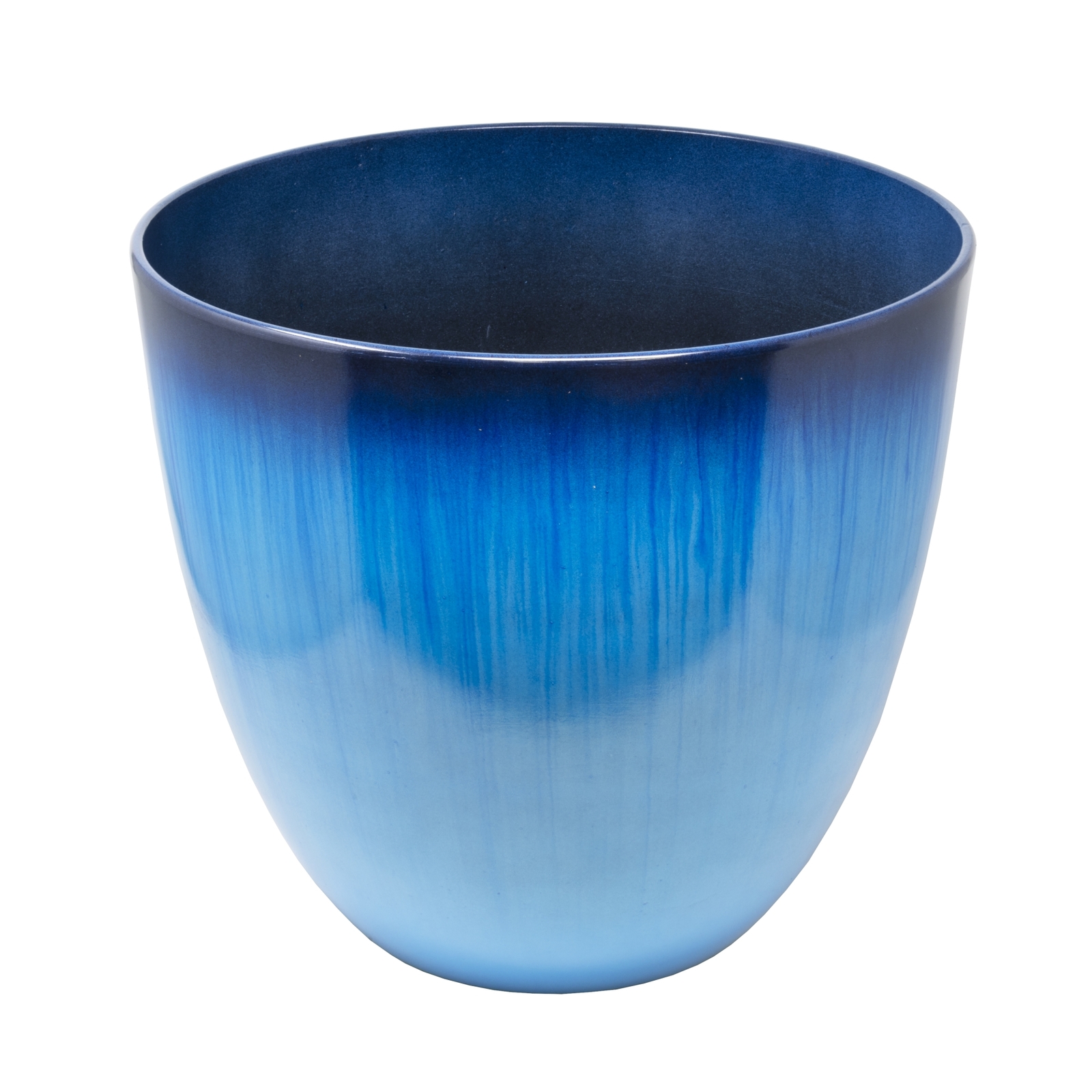 Gardener’s Select Large Egg Shaped Planter, 18 Inch, Blue Flower