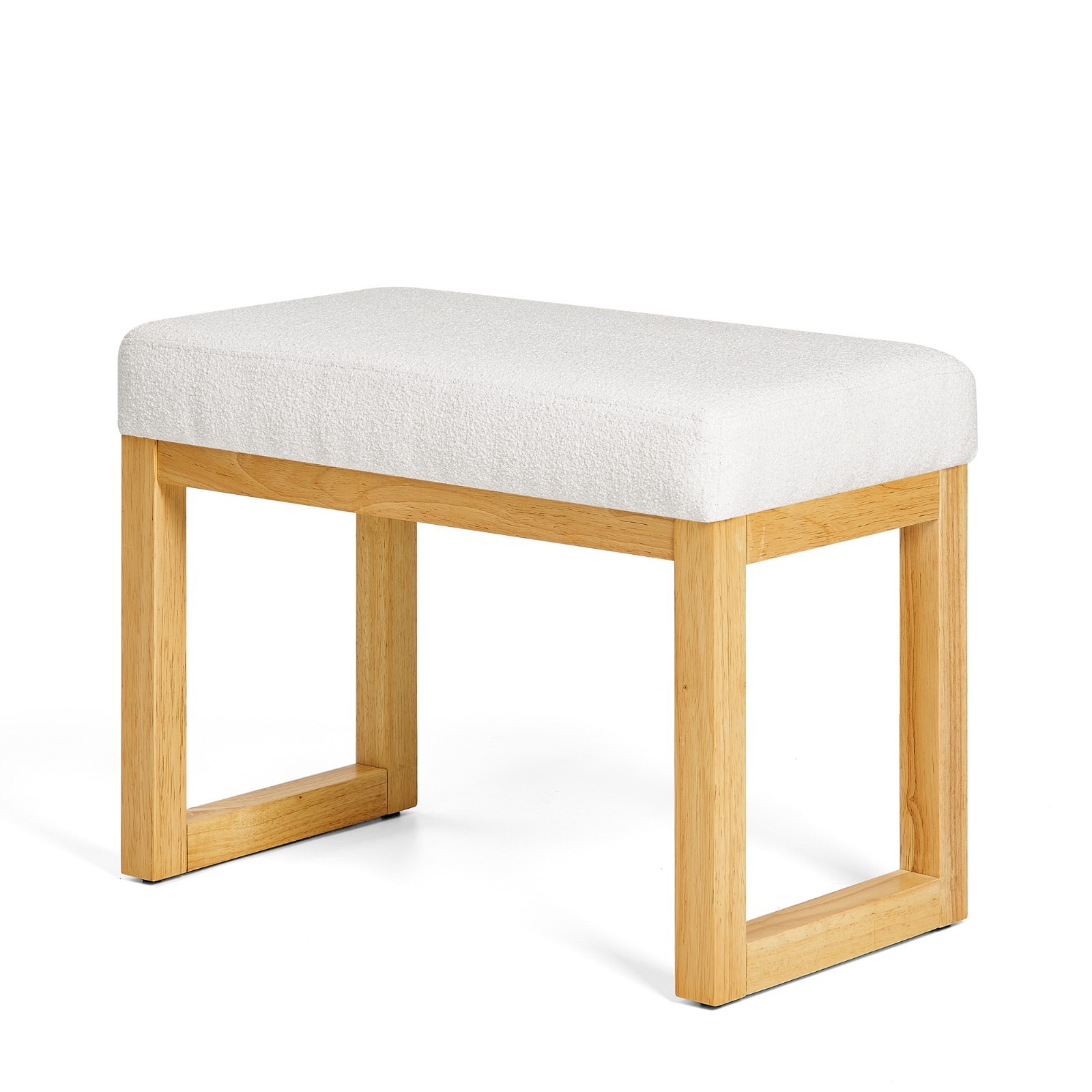Entryway Bench with Soft Cushioned Seat, Wooden Frame Upholstered Shoe Bench