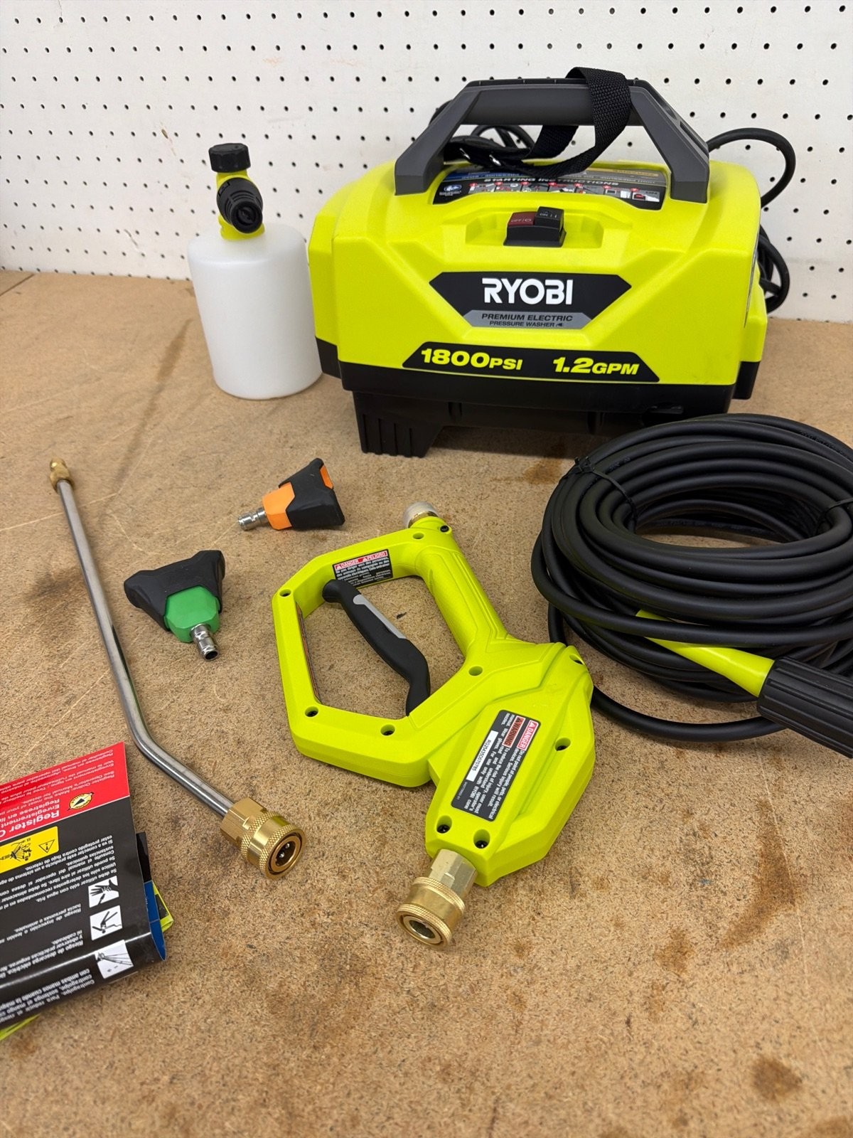 RYOBI 1200 PSI 1.8 GPM Cold Water Electric Pressure Washer