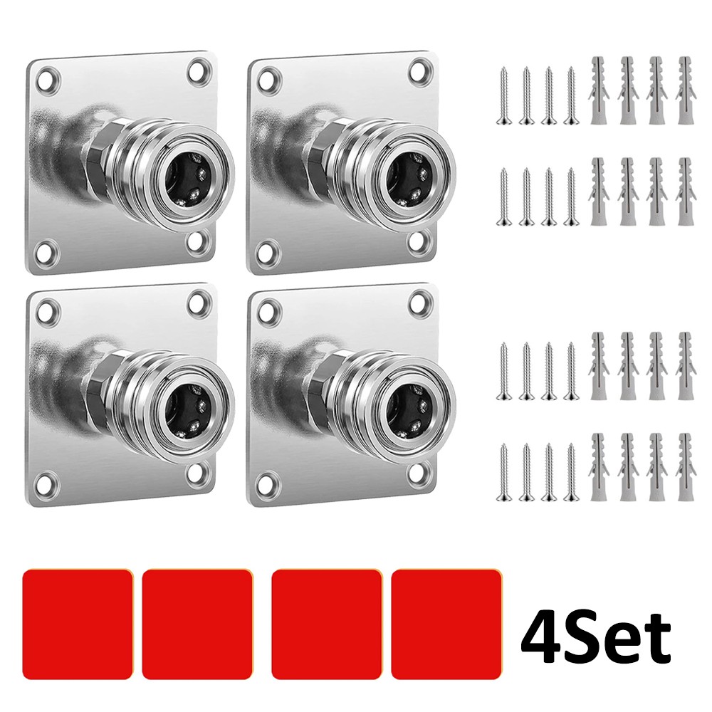 4Set Foam Cannon Holder 1/4″ Quick Connect Wall Mount Rack for Pressure Washer