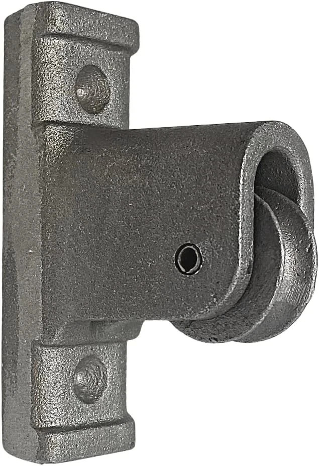 Non-Drilled Silver Aluminum Vertical Mounted Single Pulley Assembly- Flagpole