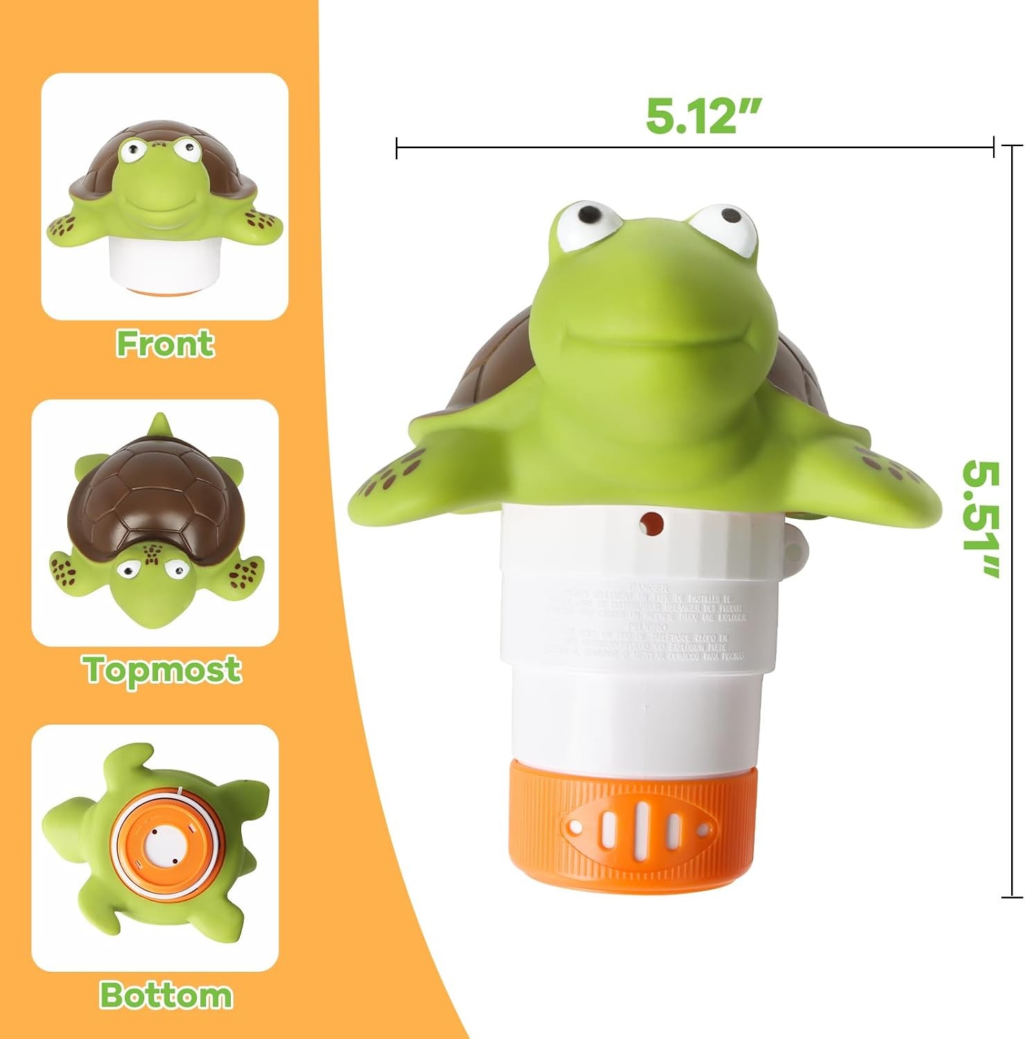 Mini Floating Chlorine Dispenser Holder Fits 1 Inch Chemical Tablets ONLY,Pool C