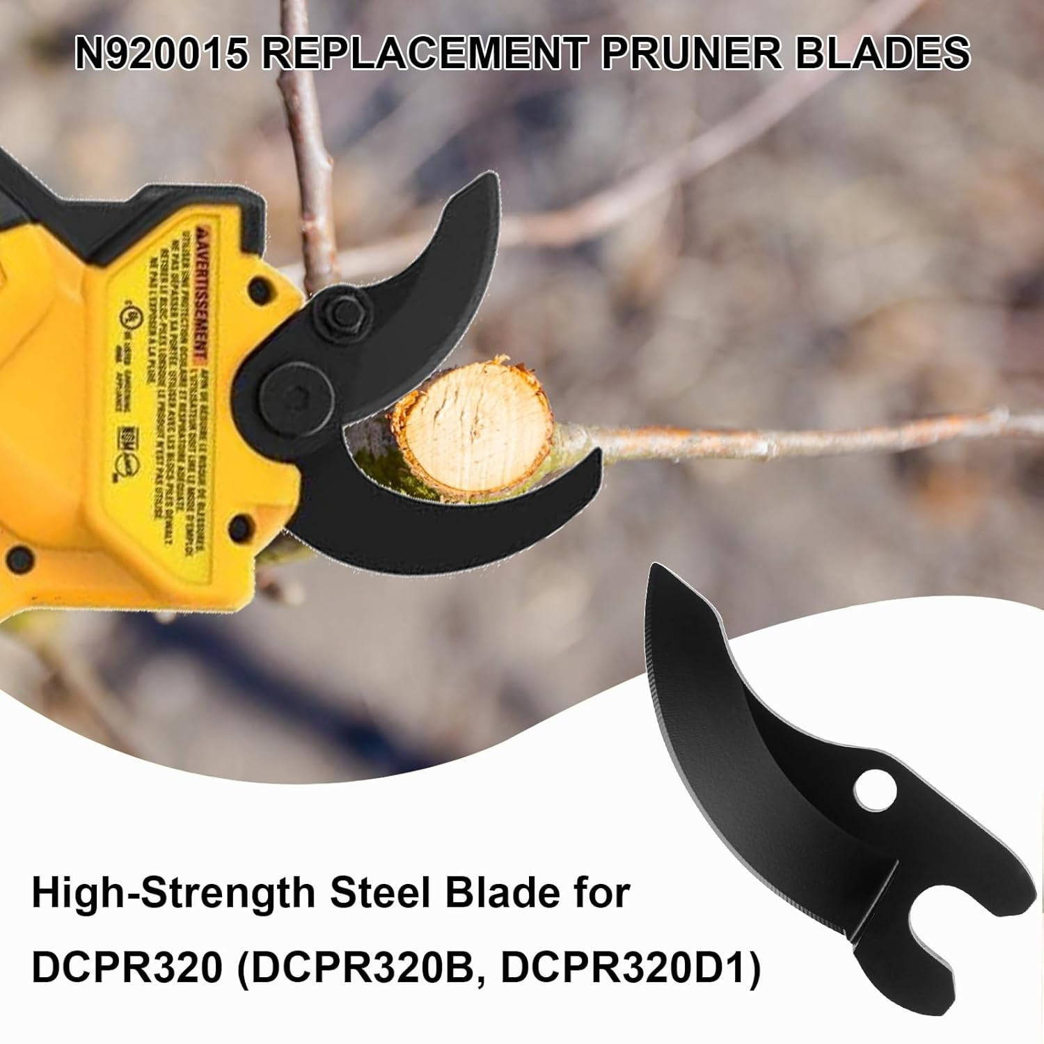 REPLACEMENT PRUNER BLADES Compatible with Dewalt 20V Max Cordless Pruner DCPR320