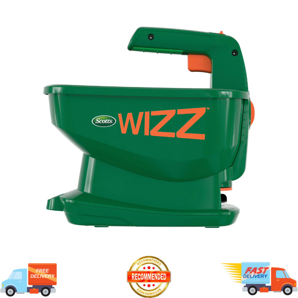 Scotts Wizz Spreader, Handheld, Battery Powered, Year-Round Use, For Seed & Salt