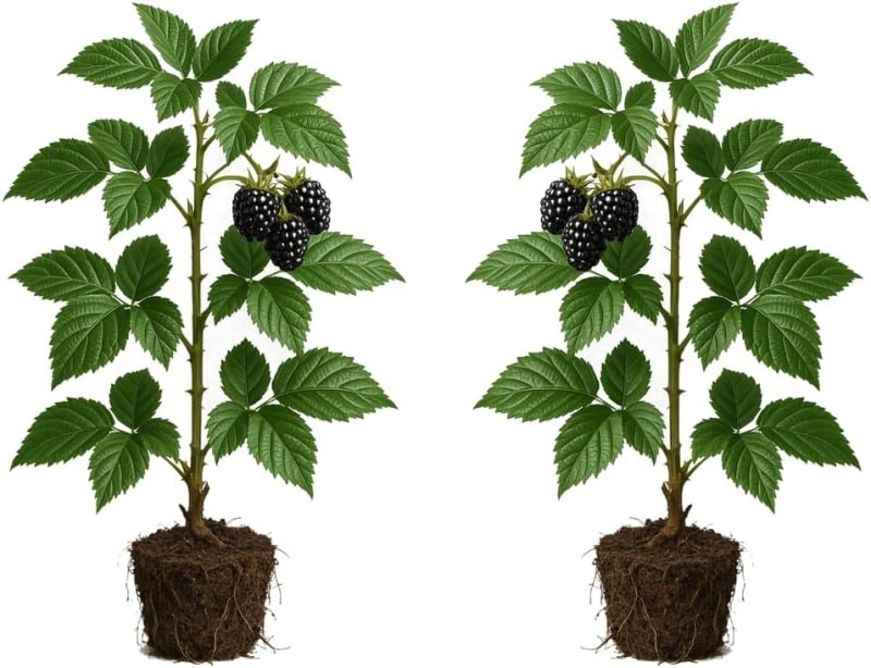 Big Daddy Blackberry Live Plants (2-Pack) | Full Sun, Fruit for Outdoor, USDA 5