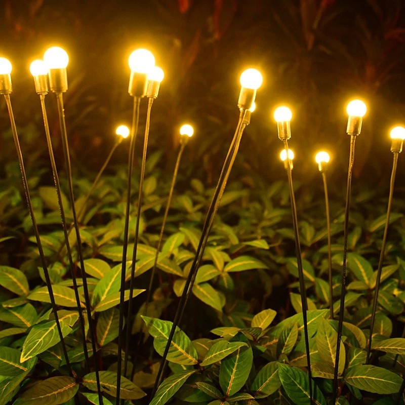 4 Pack Solar Firefly Lights Outdoor Swaying Warm White Waterproof (2/4/6/8 Avail