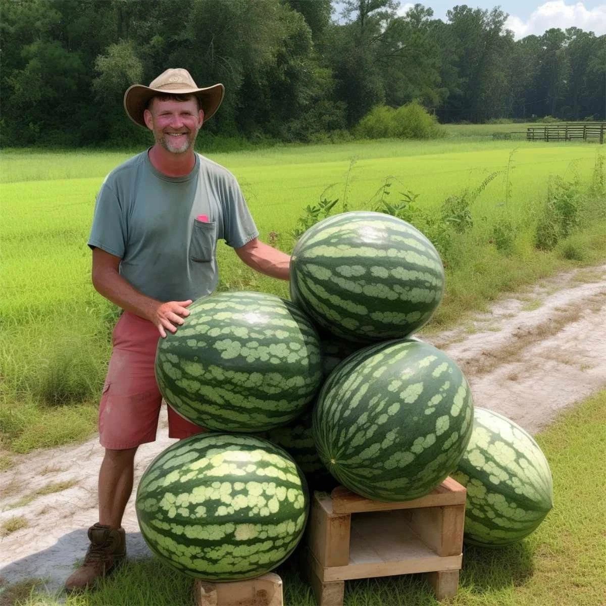 🍉15 FLORIDA GIANT WATERMELON SEEDS | HEIRLOOM NON-GMO | HUGE | FREE SHIPPING
