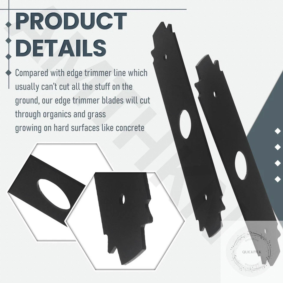 AC04215 Reversible Heavy Duty Hardened Steel Edger Blade – for Replacement Ryobi