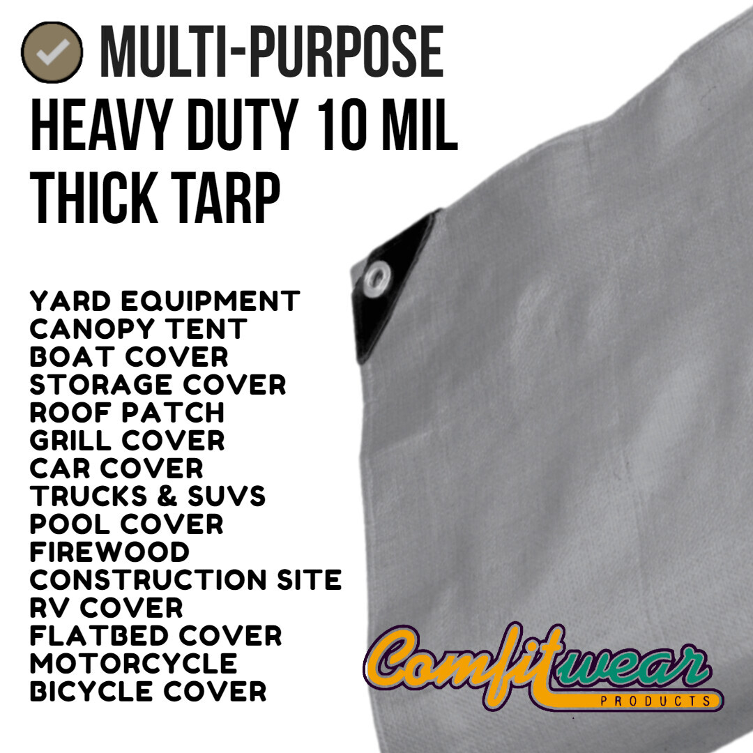 COMFITWEAR Super Heavy Duty Tarp Cover Reinforced Grommet Multi-Use Pool Cover