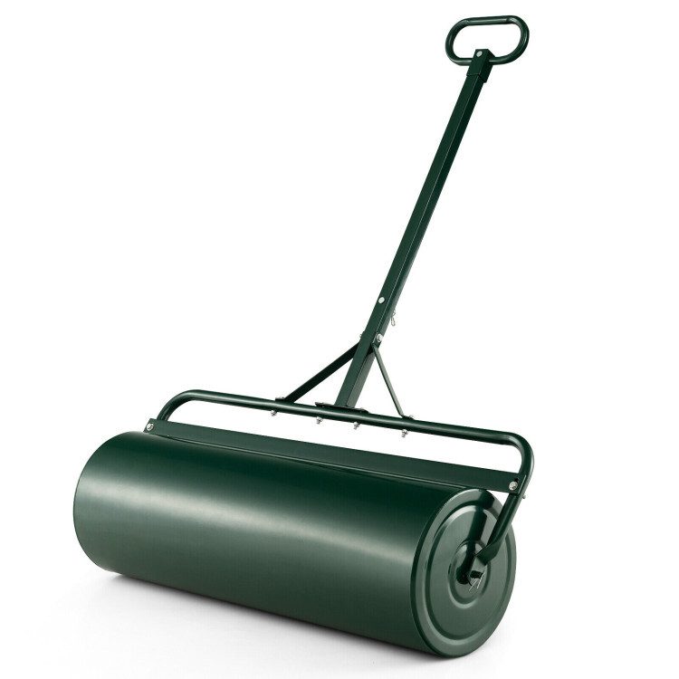 Metal Lawn Roller Sod Detachable Gripping Handle 17-Gallon Water Sand Push Pull
