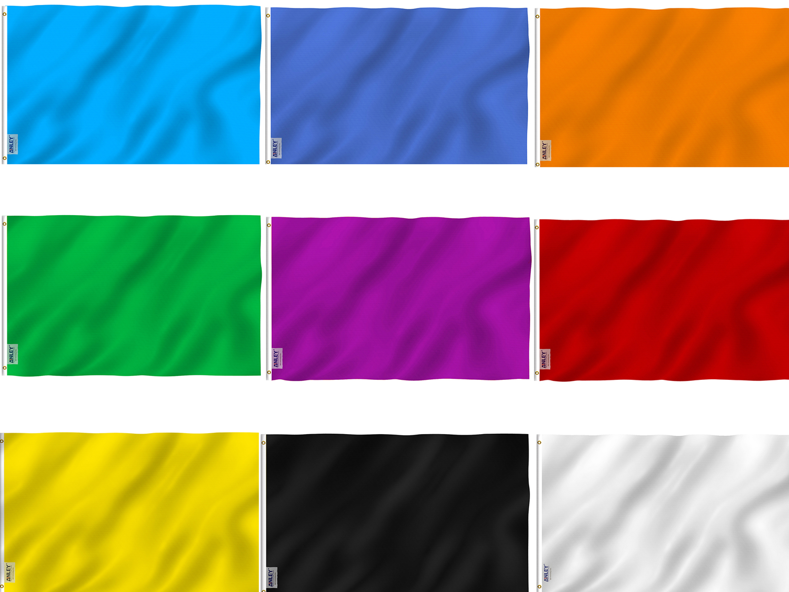 Anley Fly Breeze 3×5 Foot Solid White Flag – Plain White Flags & More Color