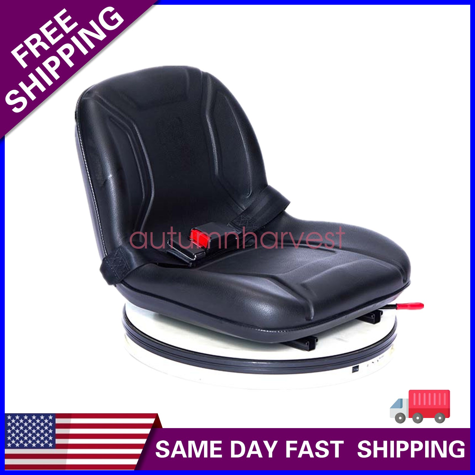New Waterproof High Back Lawn Mower Seat Black Fits Husqvarna Gravely Hustler