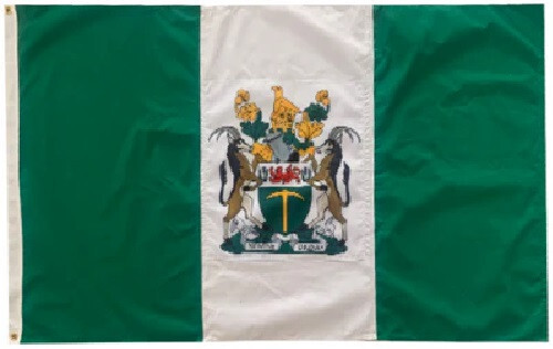 3X5 FT HEAVY COTTON RHODESIA FLAG – SEWN & EMBROIDERED