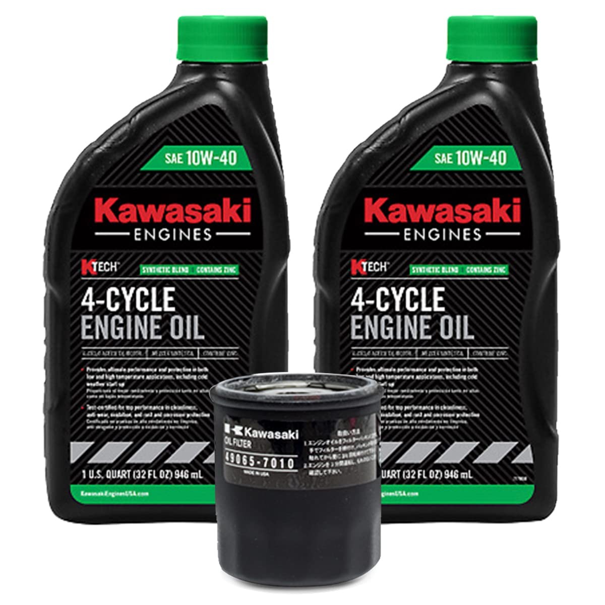 Kawasaki 10W-40 Oil Change Kit 1 Oil Filter & 2 Quarts of Oil