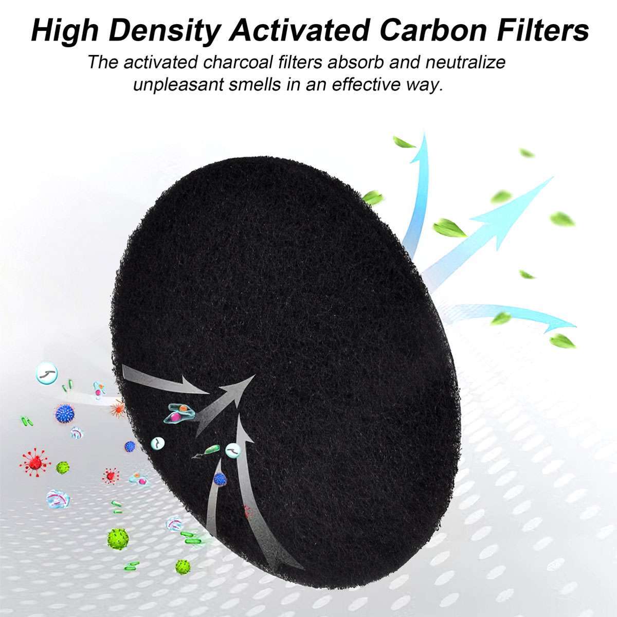 6/12Pack Compost Bin Charcoal Filters Round Compost Bucket 6.7 inches 10mm thick