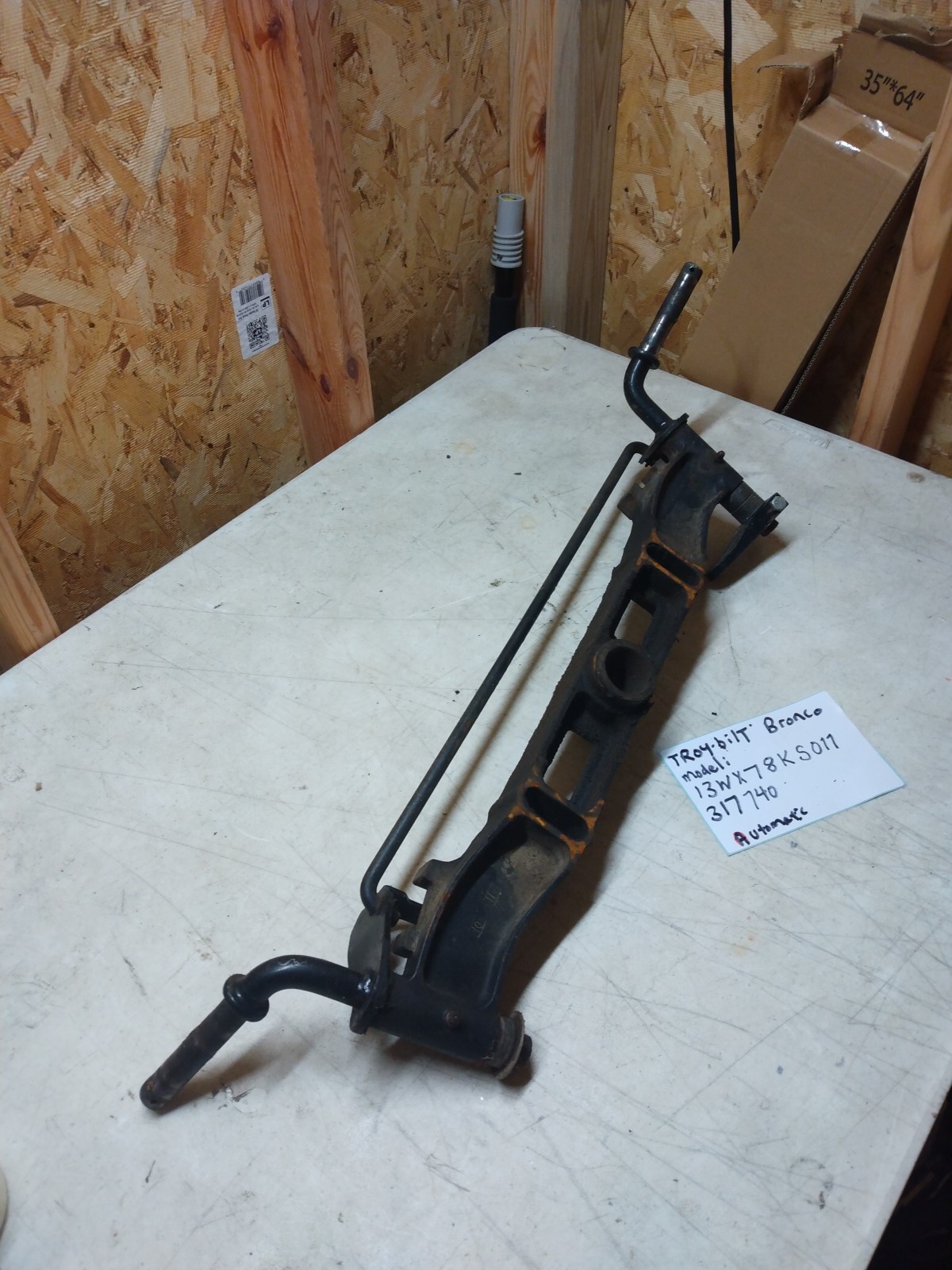 Front Axle Assembly From 42” Troy-Bilt Bronco Riding Mower MTD Mdl# 13WX78KS011